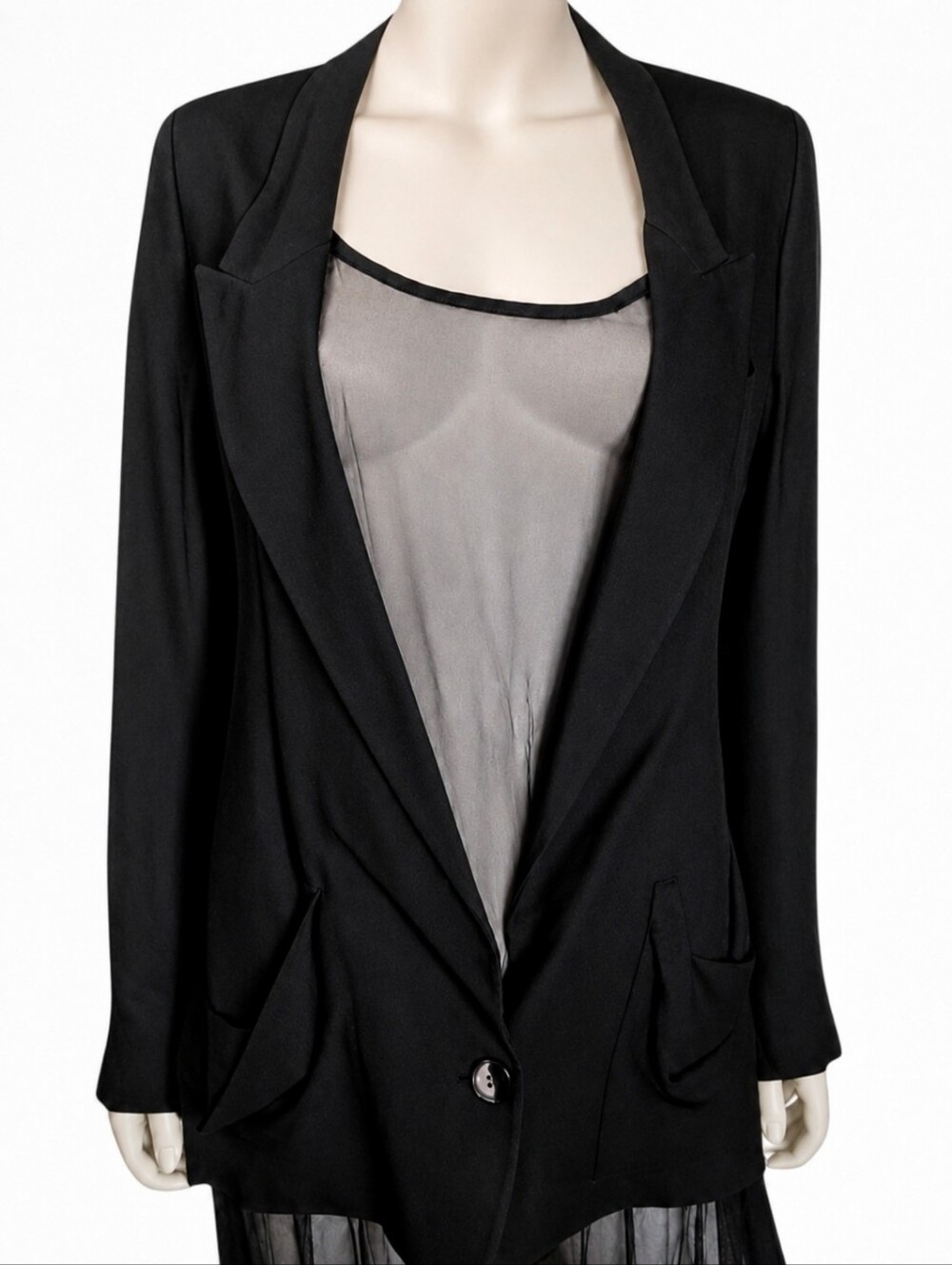 MAISON MARTIN MARGIELA | Archival Deconstructed Draped Black Blazer Jacket US 2 - Picture 1 of 15
